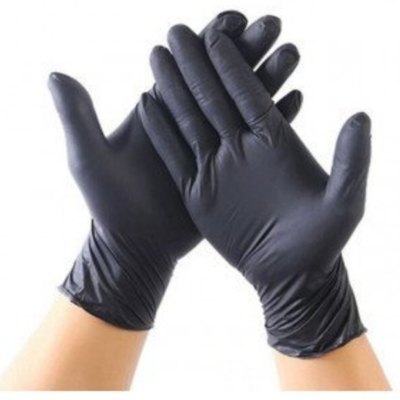 Black Nitrile Safety Gloves! Size Large! - Picture 5 of 6